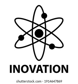 Inovation Concept, Atom Symbol, Vector Illustration