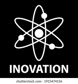 Inovation Concept, Atom Symbol, Vector Illustration