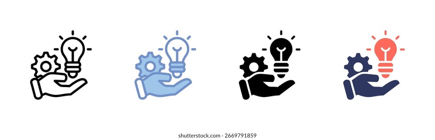 Inovation icon sheet colección de múltiples estilos