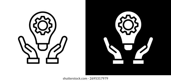 Icono de estrategia de innovación Ilustración vectorial de estilo doble
