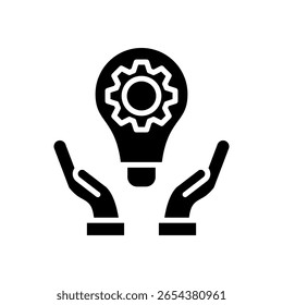 Inovation Strategy Icon Glyph Vector Illustration