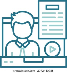 In-Person Interview Creative Illustration Icon Design