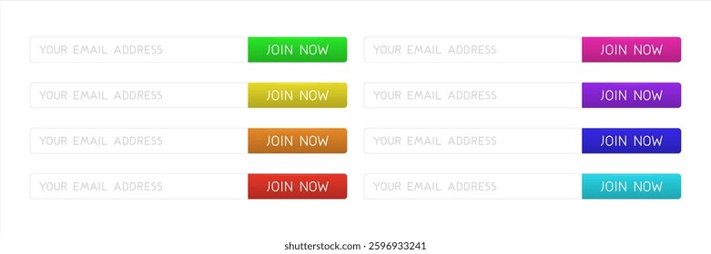 Input with CTA button: Join now set.