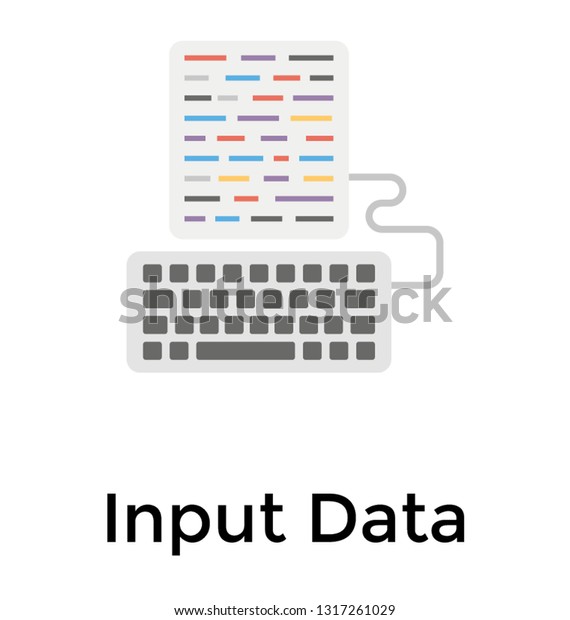 Input Data Flat Icon Design Stock Vector (Royalty Free) 1317261029