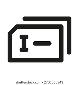 Icono de campo de entrada. Gráfico de línea mínima profesional moderno que ilustra la entrada de texto, el llenado de formularios, la entrada de datos y la interacción digital
