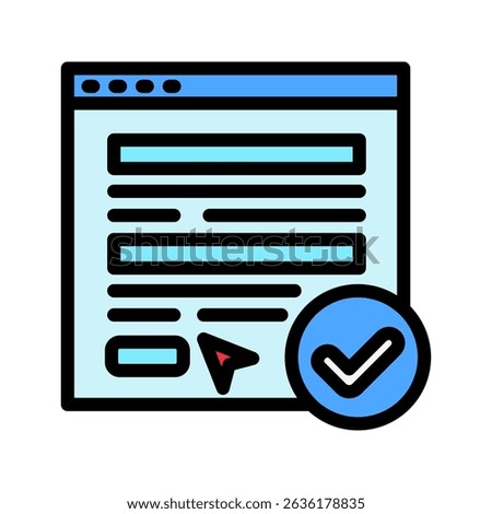 Input Form outline color, mini illustration icon. use for modern concept, print, UI, UX kit, web and app development. Vector related to account management, ecommerce, banking and finance.