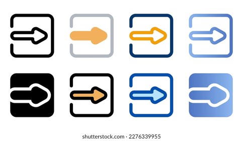 Input icons in different style. Input icons. Different style icons set. Vector illustration