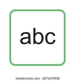 Input Latin Letters icon vector image. Can also be used for Symbols. Suitable for mobile apps, web apps and print media.