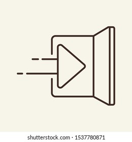 Input line icon. Enter, door, exit. Public services concept. Vector illustration can be used for topics like service, technology, advertising