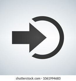 Input or login icon isolated sign symbol and flat style for app, web and digital design. Vector illustration.
