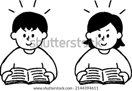 Input Memorize Reading Men and women in plain clothes