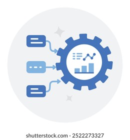 Ícone de Normalização de Entrada. Representando o processamento de entrada de IA. Normalização de Dados. Padronização de entrada. Ajuste de entrada do sistema. Ícone Vetor Editable.