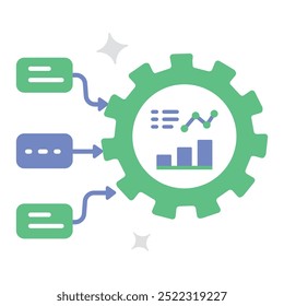 Ícone de Normalização de Entrada. Representando o processamento de entrada de IA. Normalização de Dados. Padronização de entrada. Ajuste de entrada do sistema. Ícone Vetor Editable.