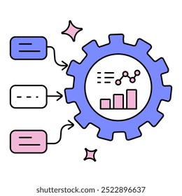 Ícone de Normalização de Entrada. Representando o processamento de entrada de IA. Normalização de Dados. Padronização de entrada. Ajuste de entrada do sistema. Ícone Vetor Editable.