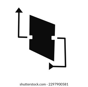 input output circle. minimalist design vector