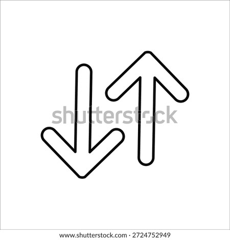 input or output icons. simple line vector illustration