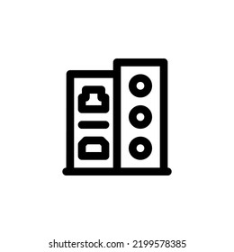 input output port vector icon. computer component icon outline style. perfect use for logo, presentation, website, and more. simple modern icon design line style