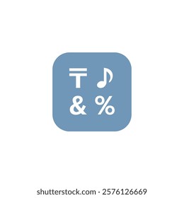 Input at percentage note music vector symbol sign icon symbols ampersand