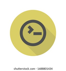 icono de señal de entrada de sombra larga. Glifo simple, vector plano de iconos web para ui y ux, sitio web o aplicación móvil