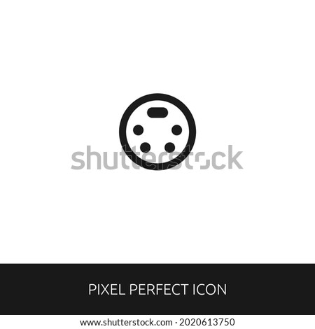 Input sVideo Pixel Perfect Icon for Web, App, Presentation. editable outline style. simple icon vector eps 10