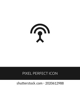 Input TV antenna Pixel Perfect Icon for Web, App, Presentation. editable outline style. simple icon vector eps 10