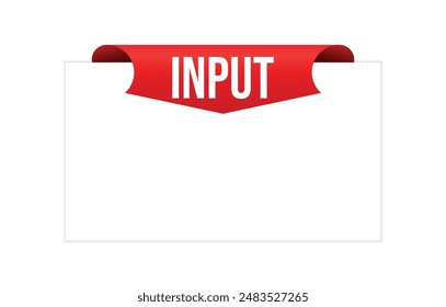 Input Vector banner ribbon design