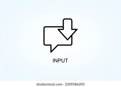 Input Vector Or Logo Sign Symbol Illustration