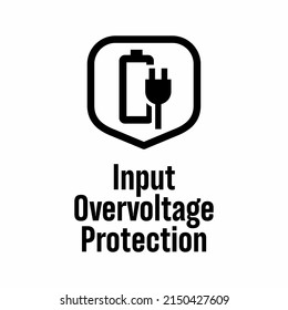"Input Voltage Protection" vector information sign