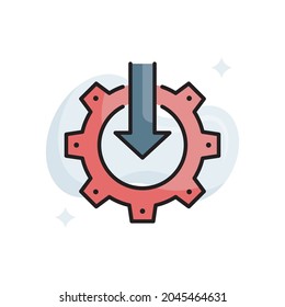 Inputs vector filled outline icon style illustration. EPS 10 file