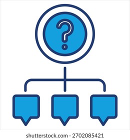 Anfrage Blaues Symbol Vektorgrafik