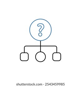inquiry concept line icon. Simple element illustration. inquiry concept outline symbol design.