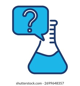 Icono en diseño plano monocromo azul, Ilustración vectorial