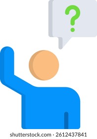 Inquiry Icon Flat Vector Illustration
