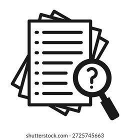 Ícone de consulta - Ilustração de vetor de estilo misto