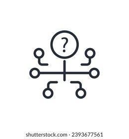 inquiry icon. vector.Editable stroke.linear style sign for use web design,logo.Symbol illustration.