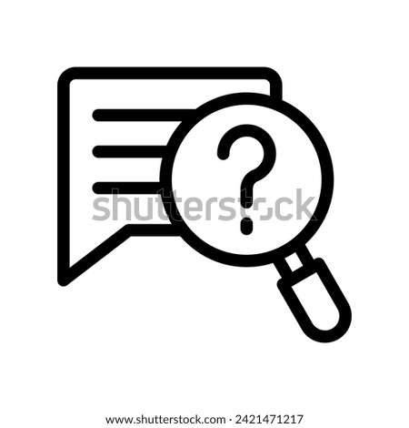 inquiry line icon illustration vector graphic. Simple element illustration vector graphic, suitable for app, websites, and presentations isolated on white background