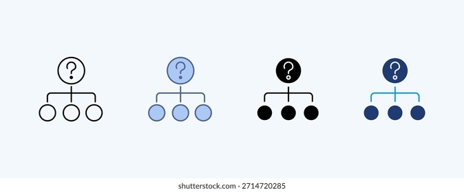 Inquiry Multiple Icon Illustration Vector