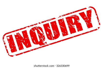 INQUIRY red stamp text on white