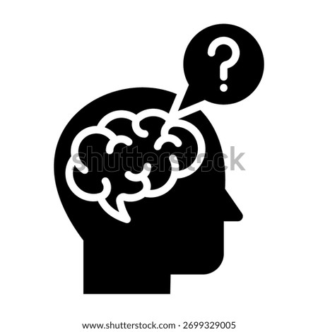 Inquisitive Mind Icon Glyph Design Vector Illustration