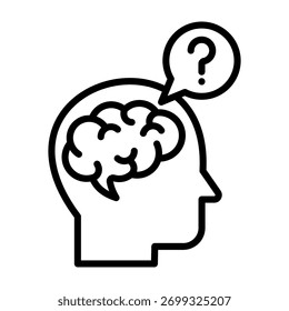 Inquisitive Mind Icon Line Design Vektorgrafik