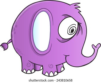 Insane Crazy Elephant Vector Illustration Art