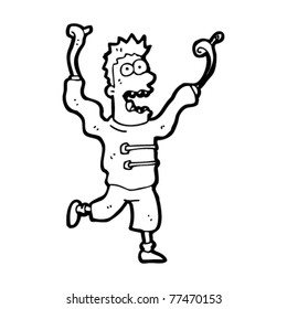 insane escapee cartoon