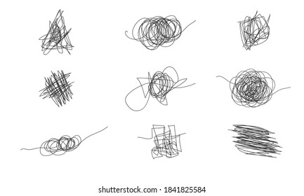 Insane Messy Line Messy Clew Symbols Stock Vector (Royalty Free ...