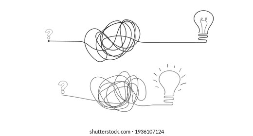  Insane messy line.Set of messy clew symbols connected between them line of symbols with scribbled round element,  Freehand drawing. Black and white  abstract scribbles, chaos doodles. Vector illustra