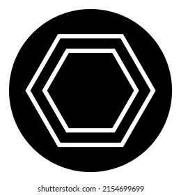 Inscribed Polygon Flat Icon Isolated On White Background