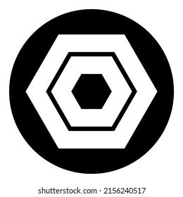 Inscribed Polygon Flat Icon Isolated On White Background