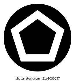 Inscribed Polygon Flat Icon Isolated On White Background