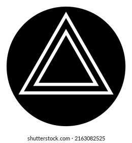 Inscribed Polygon Flat Icon Isolated On White Background