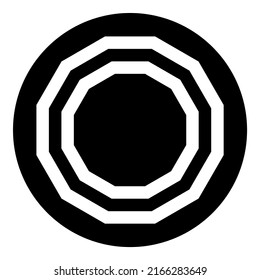 Inscribed Polygon Flat Icon Isolated On White Background