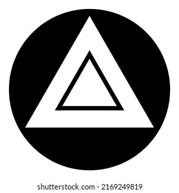 Inschrift Polygon-Flachicon einzeln auf weißem Hintergrund